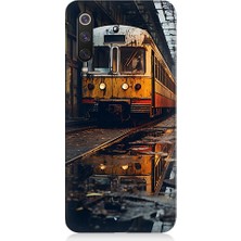 Teknomeg Xiaomi Mi 9 Se Uyumlu Eski  Metro Istasyonu ve Tren Desenli Silikon Kılıf