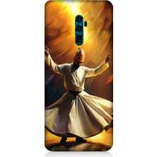 Teknomeg Oppo Reno 10X Zoom Uyumlu Semazen Yapan Mevlevi Desenli Silikon Kılıf