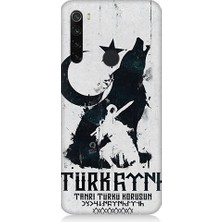 Teknomeg Xiaomi Redmi Note 8 Uyumlu Tanrı Türkü Korusun Desenli Silikon Kılıf
