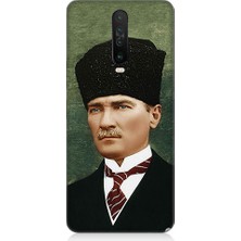 Teknomeg Xiaomi Redmi K30 Uyumlu Mustafa Kemal Atatürk Desenli Silikon Kılıf
