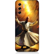 Teknomeg Reeder P13 Blue 2022 Uyumlu Semazen Yapan Mevlevi Desenli Silikon Kılıf
