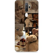 Teknomeg Oppo A9 2020 Uyumlu Sevgili Aşık Ayılar Desenli Silikon Kılıf