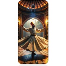 Teknomeg Huawei Mate 20 Lite Uyumlu Mevlevi Semazen Desenli Silikon Kılıf