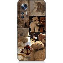 Teknomeg Xiaomi Mi 12 Uyumlu Sevgili Aşık Ayılar Desenli Silikon Kılıf