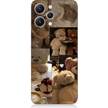 Teknomeg Xiaomi Redmi 12 Uyumlu Sevgili Aşık Ayılar Desenli Silikon Kılıf