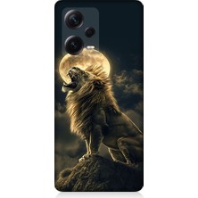 Teknomeg Xiaomi Redmi Note 12 Pro Plus Uyumlu Kükreyen Aslan Desenli Silikon Kılıf