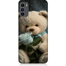 Teknomeg Reeder S19 Max Pro S Uyumlu Peluş Ayı ve Gül Desenli Silikon Kılıf
