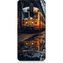 Teknomeg Xiaomi Redmi K30 Uyumlu Eski  Metro Istasyonu ve Tren Desenli Silikon Kılıf