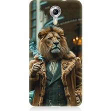 Teknomeg General Mobile Discovery 4g Uyumlu Puro Içen Aslan Desenli Silikon Kılıf