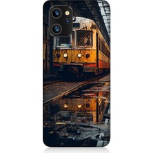 Teknomeg Reeder S19 Max Pro Uyumlu Eski  Metro Istasyonu ve Tren Desenli Silikon Kılıf