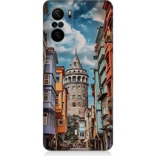 Teknomeg Xiaomi Redmi K40 Uyumlu Galata Kulesi Desenli Silikon Kılıf