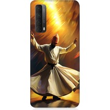 Teknomeg Huawei P Smart 2021 Uyumlu Semazen Yapan Mevlevi Desenli Silikon Kılıf