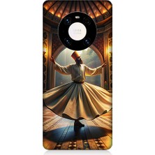 Teknomeg Huawei Mate 40 Pro Uyumlu Mevlevi Semazen Desenli Silikon Kılıf