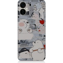Teknomeg Tecno Spark 9 Pro Uyumlu Yaramaz Kutup Ayısı Desenli Silikon Kılıf