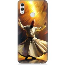 Teknomeg Huawei Honor 10 Lite Uyumlu Semazen Yapan Mevlevi Desenli Silikon Kılıf