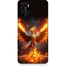 Teknomeg Huawei P40 Uyumlu Anka Kuşu Uyanıyor Desenli Silikon Kılıf