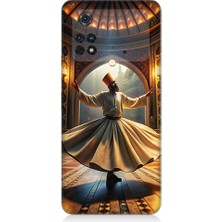 Teknomeg Xiaomi Poco M4 Pro Uyumlu Mevlevi Semazen Desenli Silikon Kılıf