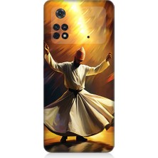 Teknomeg Xiaomi Poco M4 Pro Uyumlu Semazen Yapan Mevlevi Desenli Silikon Kılıf