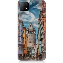Teknomeg Oppo A53 Uyumlu Galata Kulesi Desenli Silikon Kılıf