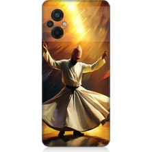 Teknomeg Xiaomi Poco M5 Uyumlu Semazen Yapan Mevlevi Desenli Silikon Kılıf