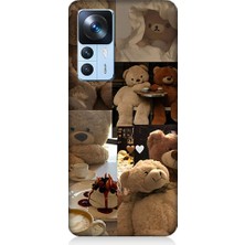 Teknomeg Xiaomi Mi 12T Uyumlu Sevgili Aşık Ayılar Desenli Silikon Kılıf