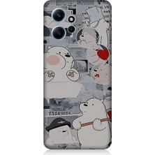 Teknomeg Xiaomi Redmi Note 12 Uyumlu Yaramaz Kutup Ayısı Desenli Silikon Kılıf