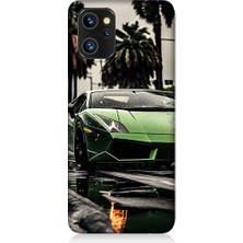 Teknomeg Reeder S19 Max Pro Uyumlu Yeşil Spor Araba Desenli Silikon Kılıf