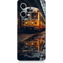 Teknomeg Xiaomi Redmi Note 12 Pro 5g Uyumlu Eski  Metro Istasyonu ve Tren Desenli Silikon Kılıf