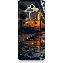 Teknomeg Tecno Camon 20 Pro 4g Uyumlu Eski  Metro Istasyonu ve Tren Desenli Silikon Kılıf