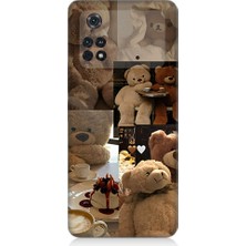 Teknomeg Xiaomi Poco M4 Pro Uyumlu Sevgili Aşık Ayılar Desenli Silikon Kılıf