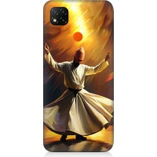 Teknomeg Xiaomi Redmi 9c Uyumlu Semazen Yapan Mevlevi Desenli Silikon Kılıf