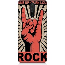 Teknomeg Xiaomi Redmi K30 Uyumlu Rock Müzik Desenli Silikon Kılıf
