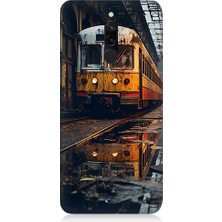 Teknomeg Xiaomi Redmi 8 Uyumlu Eski  Metro Istasyonu ve Tren Desenli Silikon Kılıf