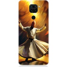 Teknomeg Xiaomi Redmi Note 9 Uyumlu Semazen Yapan Mevlevi Desenli Silikon Kılıf