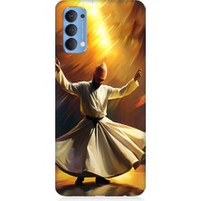 Teknomeg Oppo Reno 4 Uyumlu Semazen Yapan Mevlevi Desenli Silikon Kılıf