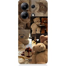 Teknomeg Xiaomi Redmi Note 13 Uyumlu Sevgili Aşık Ayılar Desenli Silikon Kılıf