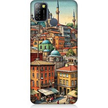 Teknomeg Infinix Smart 5 Uyumlu Eski Cami ve Mahalle Desenli Silikon Kılıf