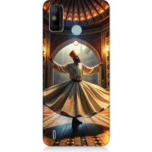 Teknomeg Tecno Spark 6 Go Uyumlu Mevlevi Semazen Desenli Silikon Kılıf
