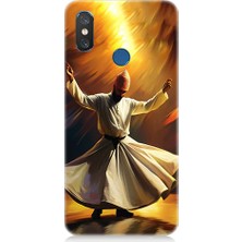 Teknomeg Xiaomi Mi 8 Uyumlu Semazen Yapan Mevlevi Desenli Silikon Kılıf