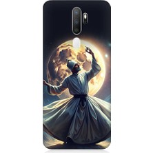 Teknomeg Oppo A9 2020 Uyumlu Semazen ve Ay Desenli Silikon Kılıf