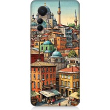 Teknomeg Xiaomi Mi 12 Pro Uyumlu Eski Cami ve Mahalle Desenli Silikon Kılıf