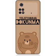 Teknomeg Xiaomi Poco M4 Pro Uyumlu Telefonuma Dokunma Ayıcık Desenli Silikon Kılıf