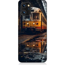 Teknomeg Reeder S19 Max Pro Uyumlu Eski Sarı Tren Desenli Silikon Kılıf