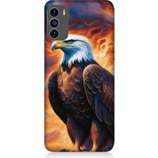 Teknomeg Reeder S19 Max Pro S Uyumlu Siyah Beyaz Kartal Desenli Silikon Kılıf