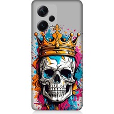 Teknomeg Xiaomi Redmi Note 12 Pro Plus Uyumlu Kral Kurukafa Desenli Silikon Kılıf