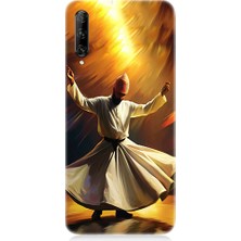 Teknomeg Huawei P Smart Pro Uyumlu Semazen Yapan Mevlevi Desenli Silikon Kılıf