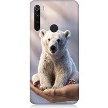 Teknomeg Xiaomi Redmi Note 8 Uyumlu Sevimli Kutup Ayısı  Desenli Silikon Kılıf