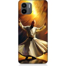 Teknomeg Xiaomi Redmi A1 Uyumlu Semazen Yapan Mevlevi Desenli Silikon Kılıf