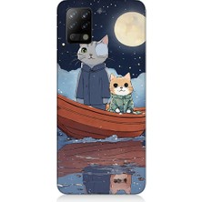 Teknomeg Tecno Pova Uyumlu Sandaldaki Kediler Desenli Silikon Kılıf