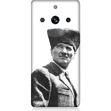Teknomeg Realme 11 Pro Plus Uyumlu Mustafa Kemal Atatürk Desenli Silikon Kılıf